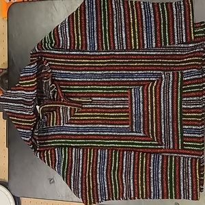 Rasta stripe baja hoodie XL